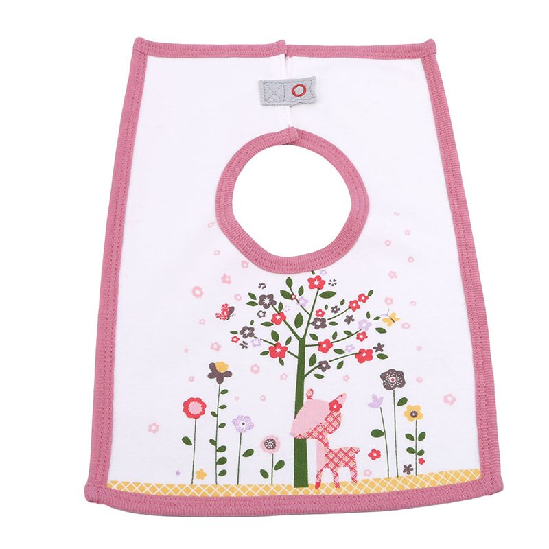 Unissex forma quadrada dos desenhos animados da criança à prova dwaterproof água bandana babadores infantil recém-nascidos saliva alimentação arroz toalha arroto roupas: Pink flower deer