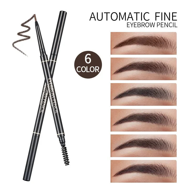 1,5 mm feiner Augenbrauenstift mit Doppelkopf-Automatikrotation, einzeiliger Augenbrauenstift, wasserfest und make-up-freiem Make-up-Stift
