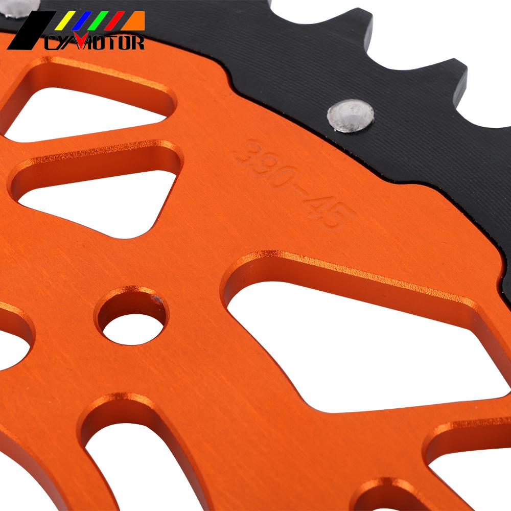 For KTM DUKE125 ABS 125 RC DUKE390 RC390 RC390 RC125 390 Motorcycle Aluminum Composite 45T Rear Chain Sprocket