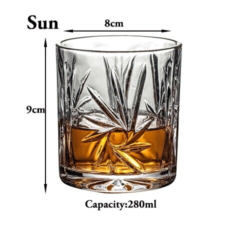 Whiskyglazen, Scotch Bril, ouderwetse Whisky Bril/Perfecte Voor Scotch Liefhebbers/Stijl Glaswerk Voor Bourbon/Rum: Sun