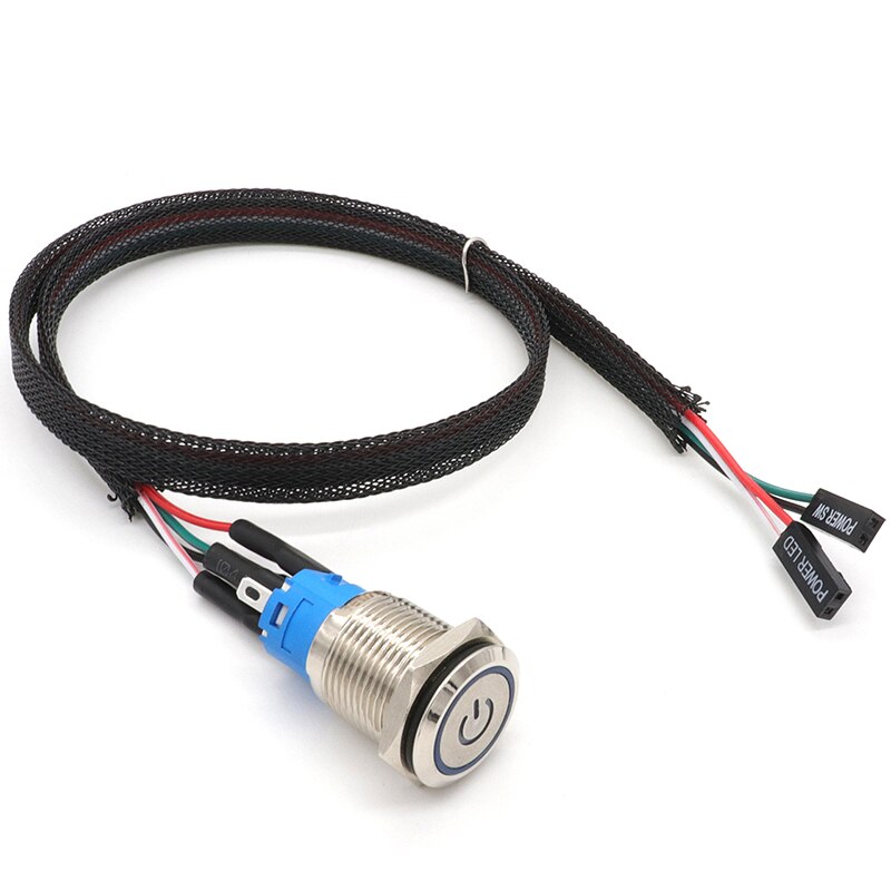 Bouton de démarrage de l&#39;alimentation du PC hôte SW interrupteur de réinitialisation de l&#39;ordinateur SW avec câble