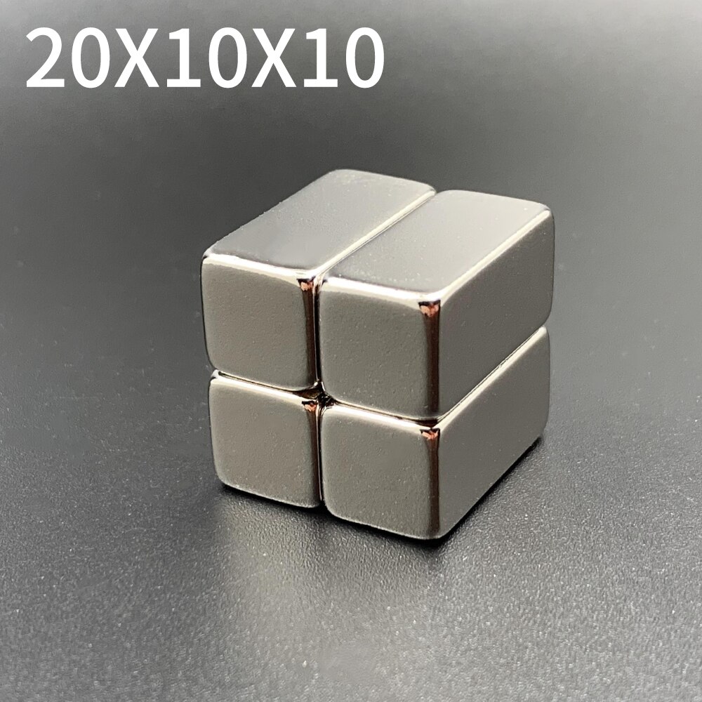 10psc Neodymium Magneet 20x10x10N35 Vierkante Super Sterke Sterke Permanente Magneet Blok Zeldzame Aarde Magneet 20*10*10