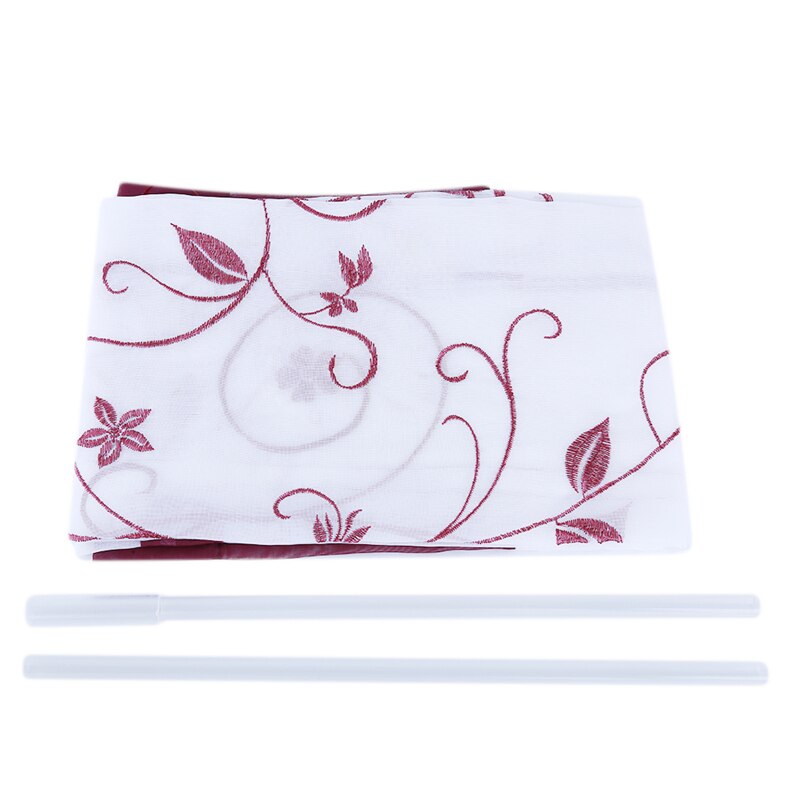 European Roman Style Voile Half-curtain Embroidered Rustic Curtain Blinds Gauze Small Coffee Cafe Kitchen Tulle Curtain