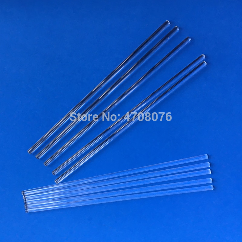 Varilla agitadora de vidrio de borosilicato, 6x250mm, palito agitador de laboratorio transparente/agitador de vidrio muddler para experimento científico