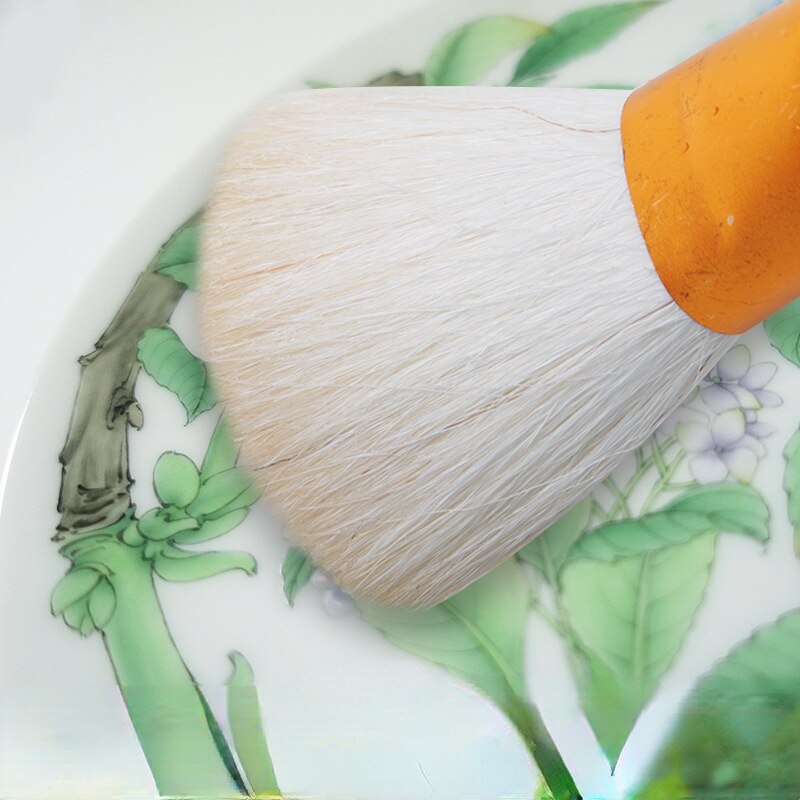 Ceramic Painted Wool Brush Solid Wood Pen Soft Head Sweeping Brush Ceramic Gold Painting Craft Paint Brush Painting Tool