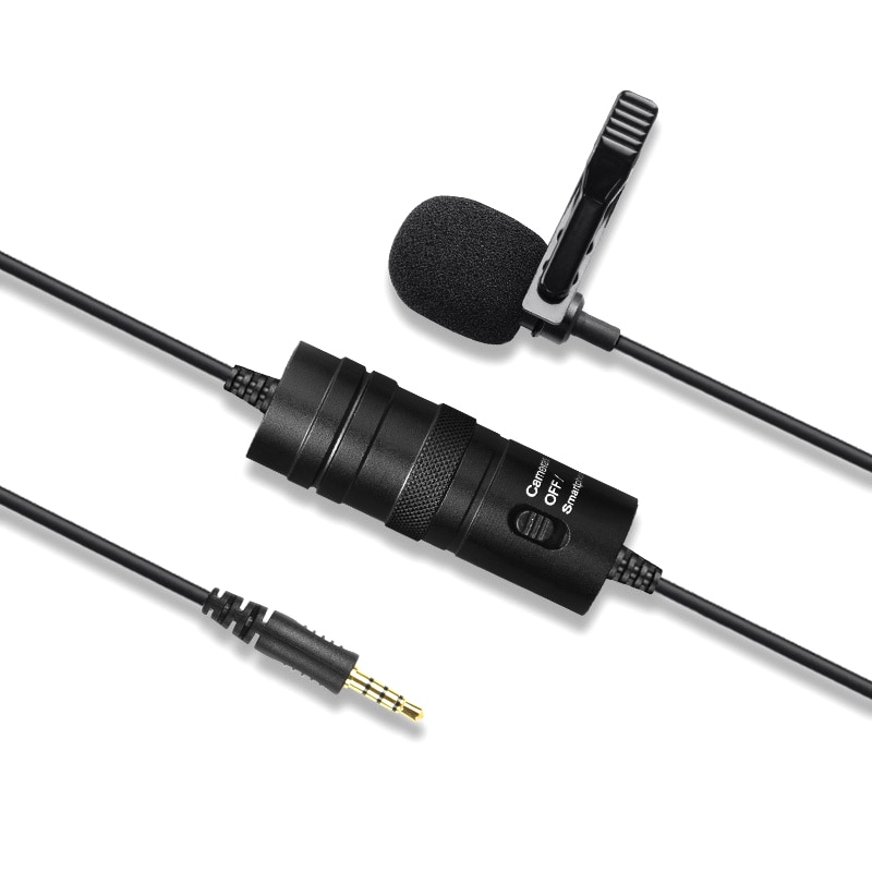 3.5mm Audio Video Record Microphone Recording Microphone Clip For Phone Chatting Video Meeting Song Recording Clip-on Microphone