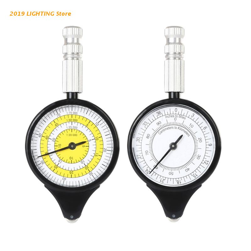 Outdoor Map Measurer Metal Wheel Mini Outdoor Navigation Tool for Camping Hiking Cycling Hunting Meatl+ABS+Acrylic Made