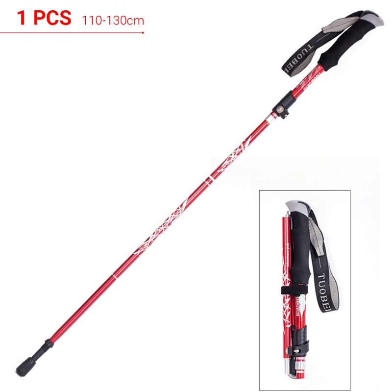 -TUOBEIS 5-Section Telescopic Trekking Pole Walking Sticks Portable Nordic Outdoor Climbing Stick Hiking Poles