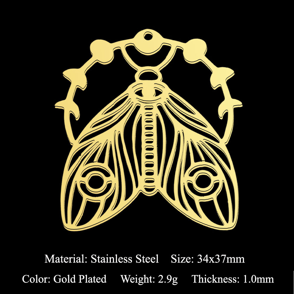 Rvs Geometrische Minimalistische Diy Earring Hanger Charms Angel Wing Ketting Maken Kat Chameleon Dolfijn