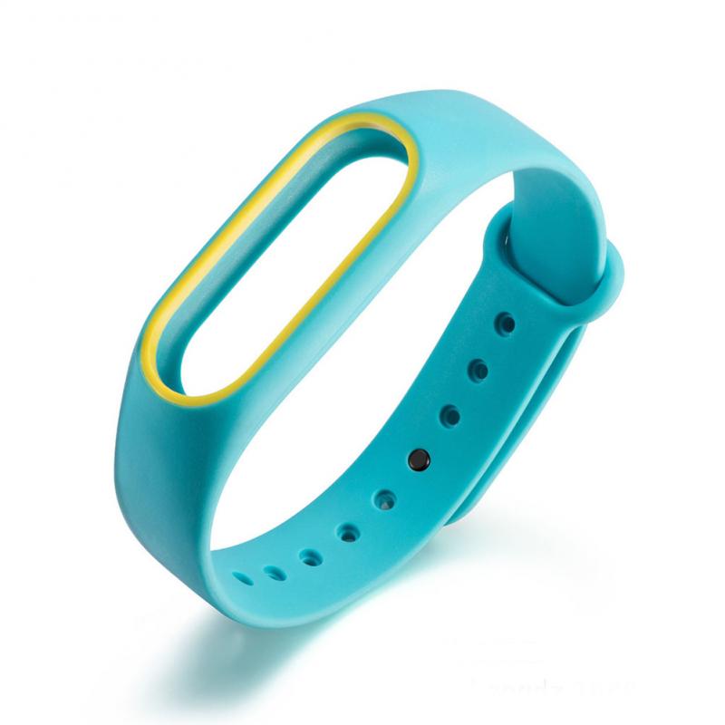 For Mi band 2 Wristbands belt Colorful Silicone Wrist Strap Bracelet Double Color Replacement watchband: 08