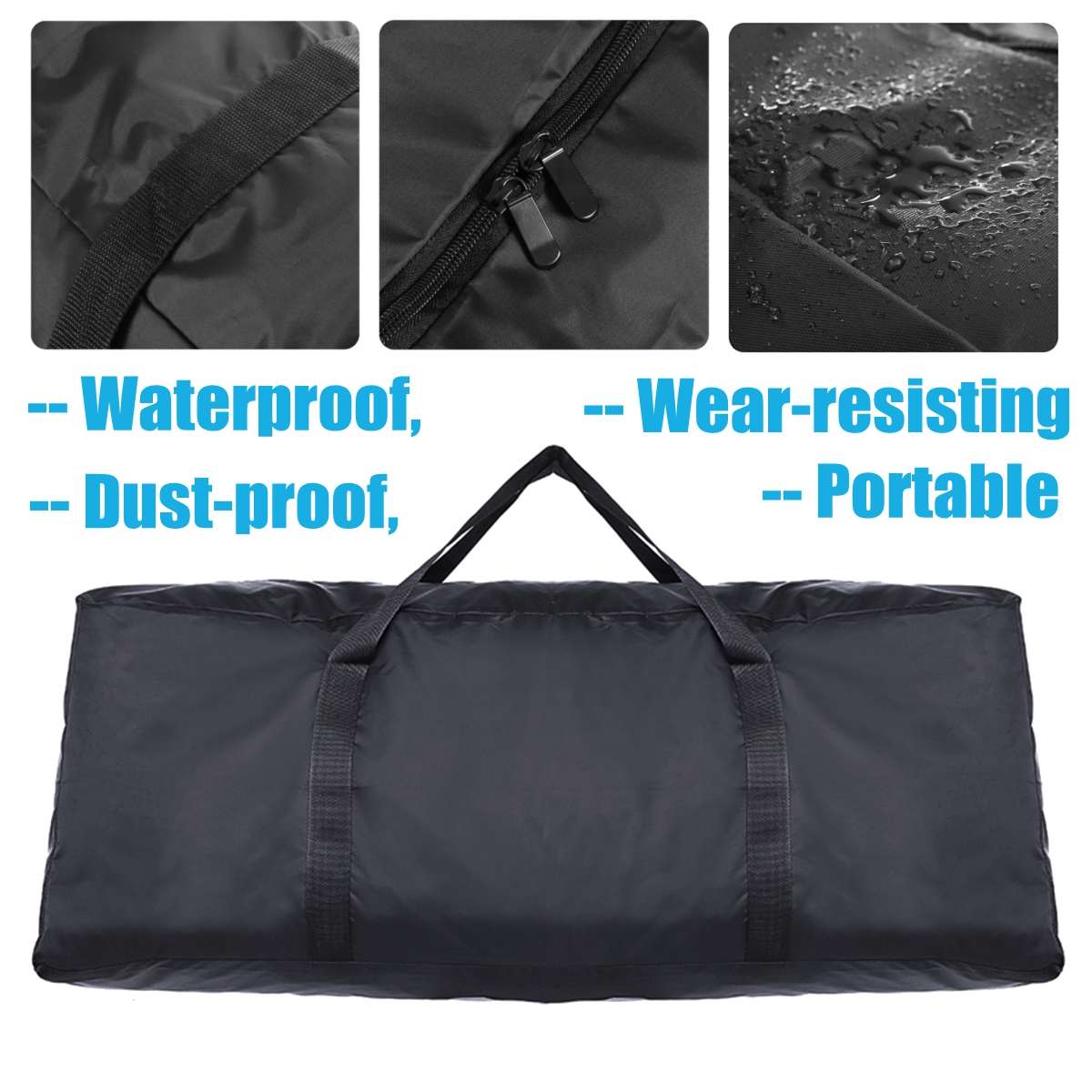 Bolsa de almacenamiento negra y resistente al agua para patinete eléctrico Xiaomi M365/Ninebot ES1/ES2 y plegable, con cremallera