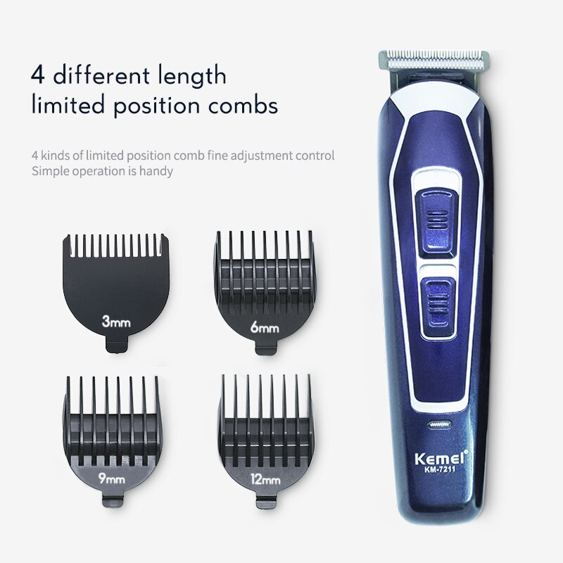 Kemei Precisie Mannen Tondeuse Low Noise Styling Trimmer Tondeuse Scheren Machine Kapper Speciale Gereedschap 45D