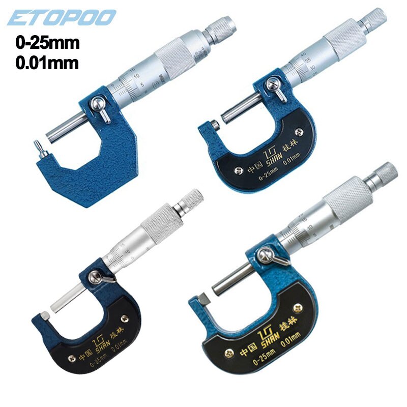 Tube Micrometers 0-25mm/0.01mm Gauge Micrometer For Measuring Thicknes Of Pipes And Tubes Vernier Caliper Measuring Tools