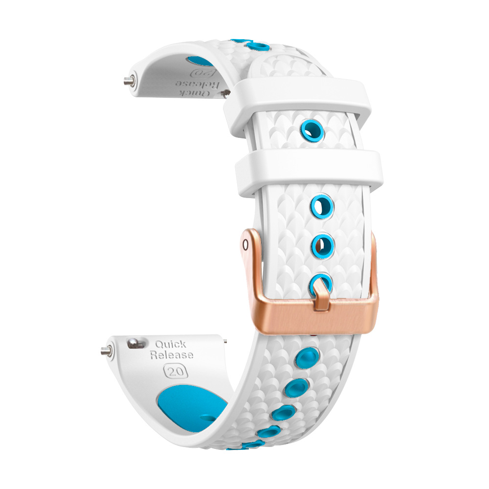 20mm Band Voor Huawei Horloge GT3 42mm/GT 3 Pro 43mm Polsband Correa voor Huawei GT2 42mm Siliconen Horlogeband Sport Armband: 18mm / WIT