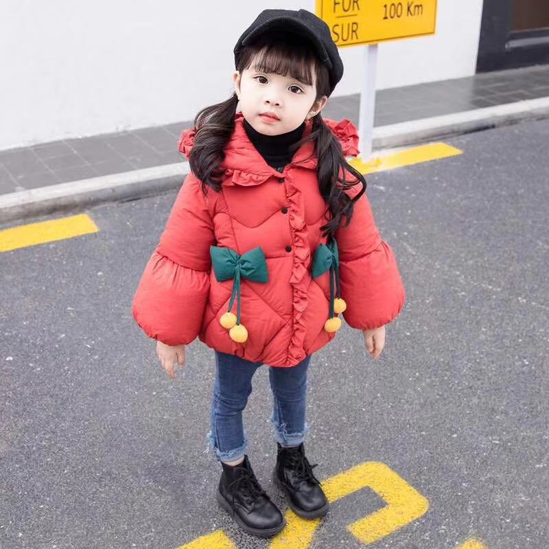 Casual Outerwear For Girl Infants Clothes Winter Autumn Baby Girls Princess Coat Jacket Cute Bowknot Warm Hoodie