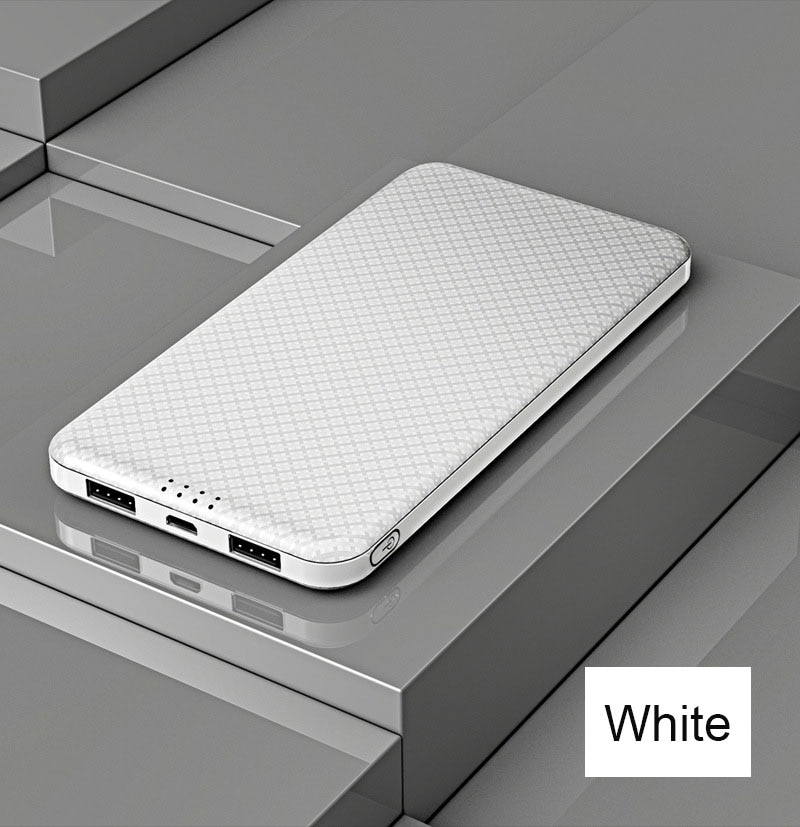 10000mAh Ultra Dünne Ausgezeichnete Tragbare Power Bank SCHNELLE Lade Doppel USB Power Für Smart Handy