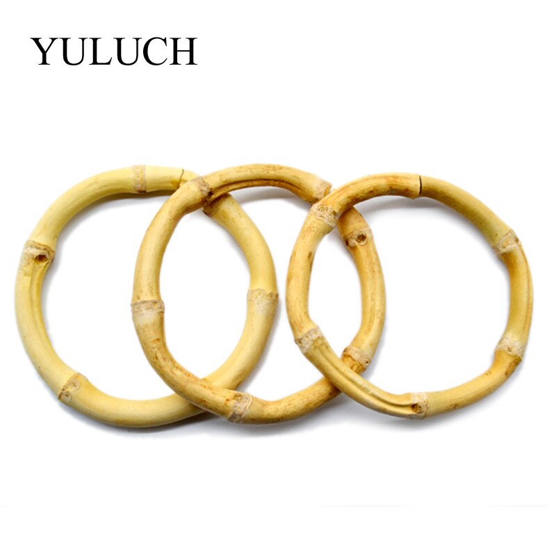 Yuluch pulseira extra grande, bracelete de bambu natural simples, joias para mulheres/moças, presente, estilo hiperbola redondo