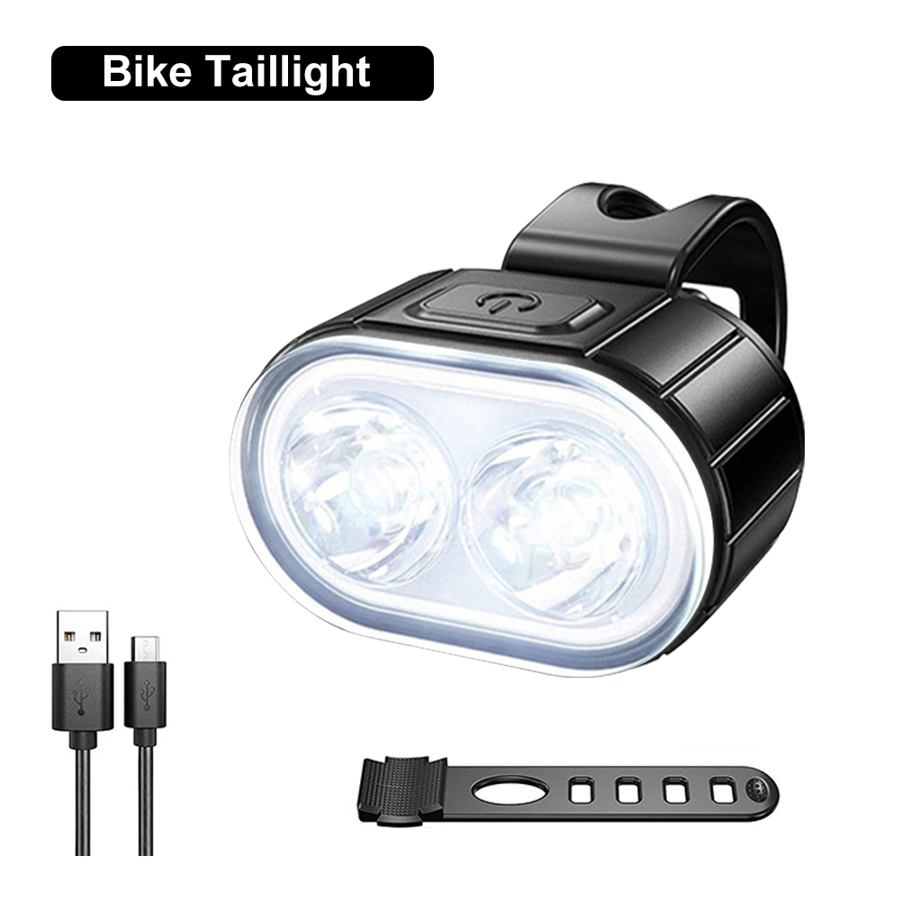 Radfahren Fahrrad Vorne Hinten Licht Set Fahrrad USB Ladung Scheinwerfer Licht MTB Wasserdichte Rücklicht LED Laterne Fahrrad Zubehör: WHITE
