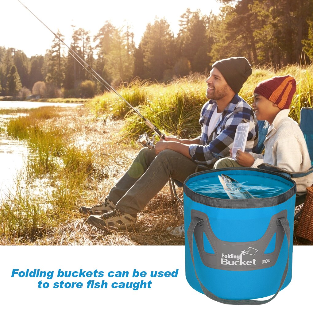 20L Waterdichte Water Zakken Vissen Opvouwbare Emmer Draagbare Emmer Water Container Opslag Carrier Bag