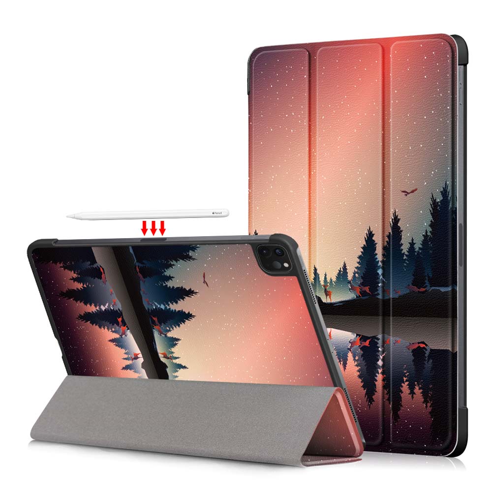 Fodral till ipad air 11  m2 magnetiskt vikbart pu-läder, hårt skal till ipad pro 11 , 13 -tums air 13, surfplatta