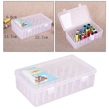 Thread Storage Box Transparent Plastic Bobbin Box Sewing Bobbins Threads Storage Sorting Case Organizer