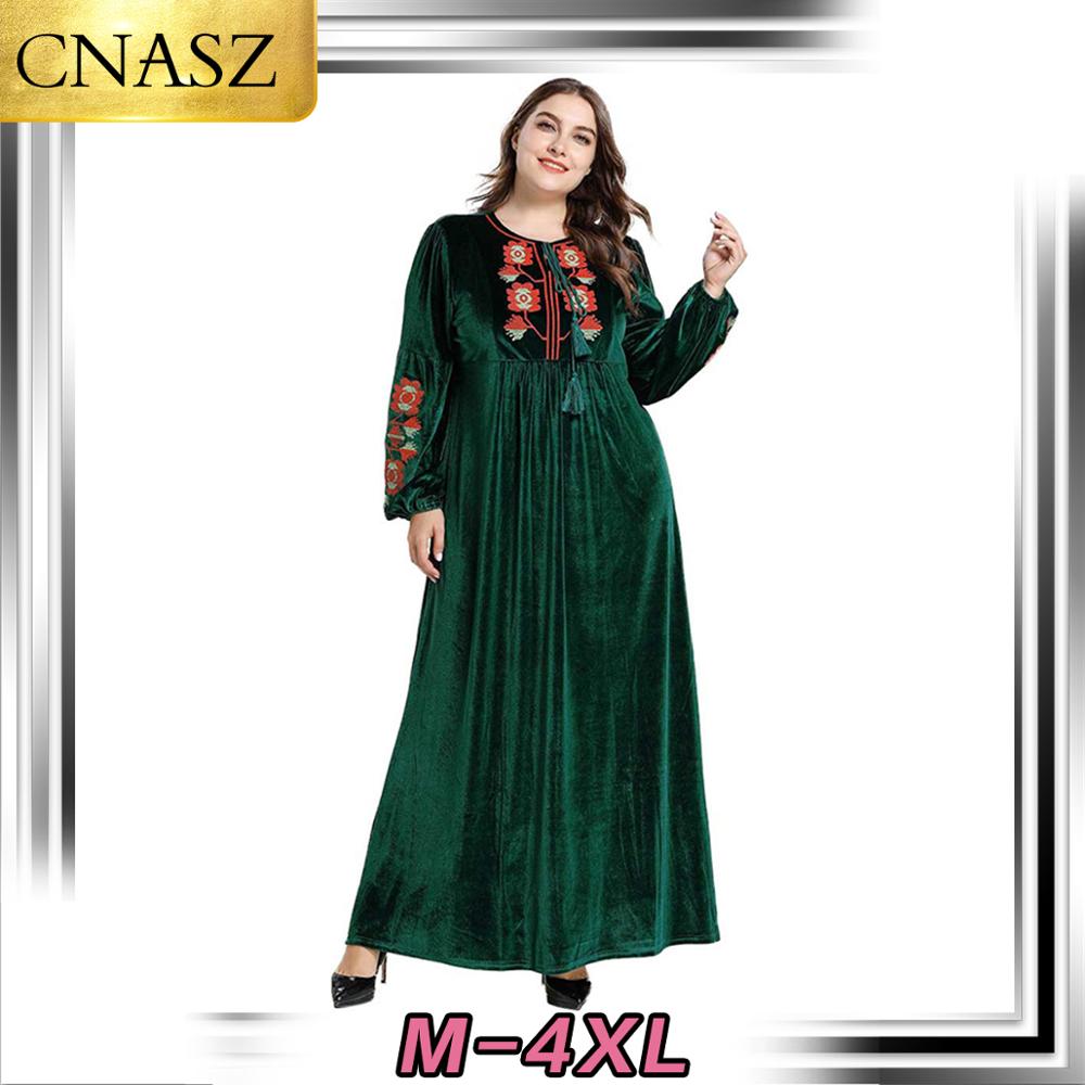 Dernière robe musulmane dubaï Style islamique turquie grande taille femmes moyen-orient jupe brodée Morocan Kimono Pakistan