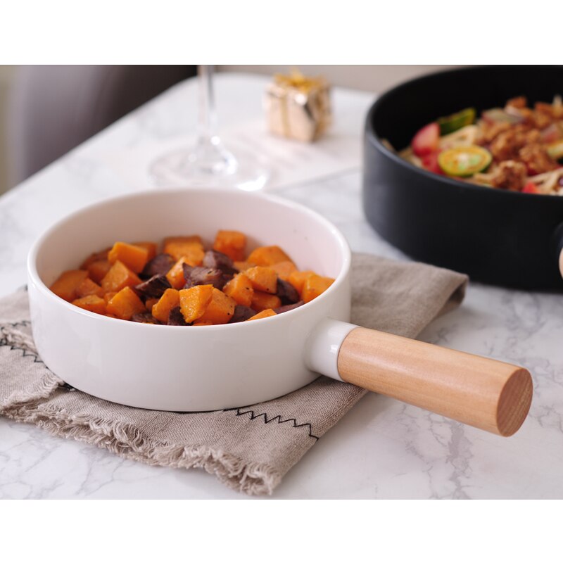 round handle pasta dish simple household dishes dessert plate Western steak cutlery