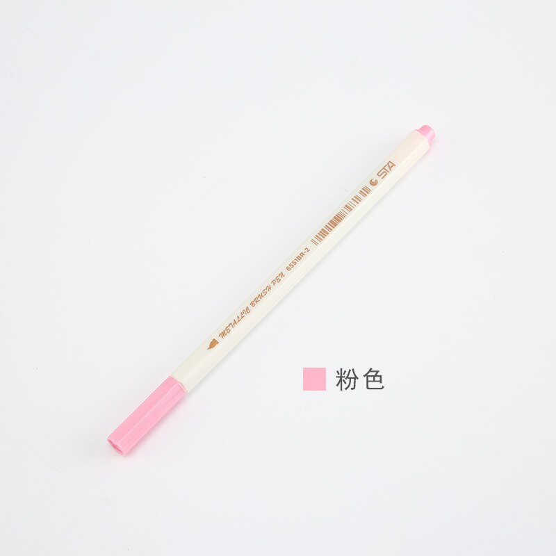 STA Metallic Colorful Brush Marker Pens 10 Colors Available Paint Pens for Decoration Photo Album Note book 1 Piece: Pink