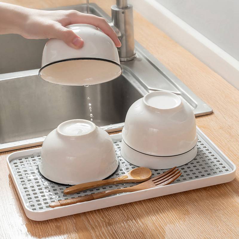 Cup Drain Tray Kitchen Utensil Drying Plastic Drip Tray Organizer Tray Eco-Friendly Home Kitchen Supplies
