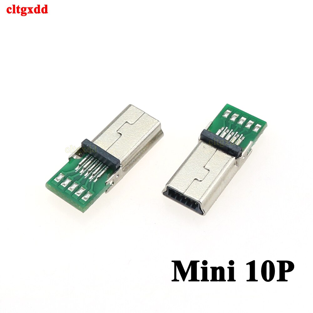 1-5 stücke Mikro Mini USB Männlichen 10 Stift USB 10Stift PCB Anschluss Flach Stecker Adapter Für MP3 MP4 buchse