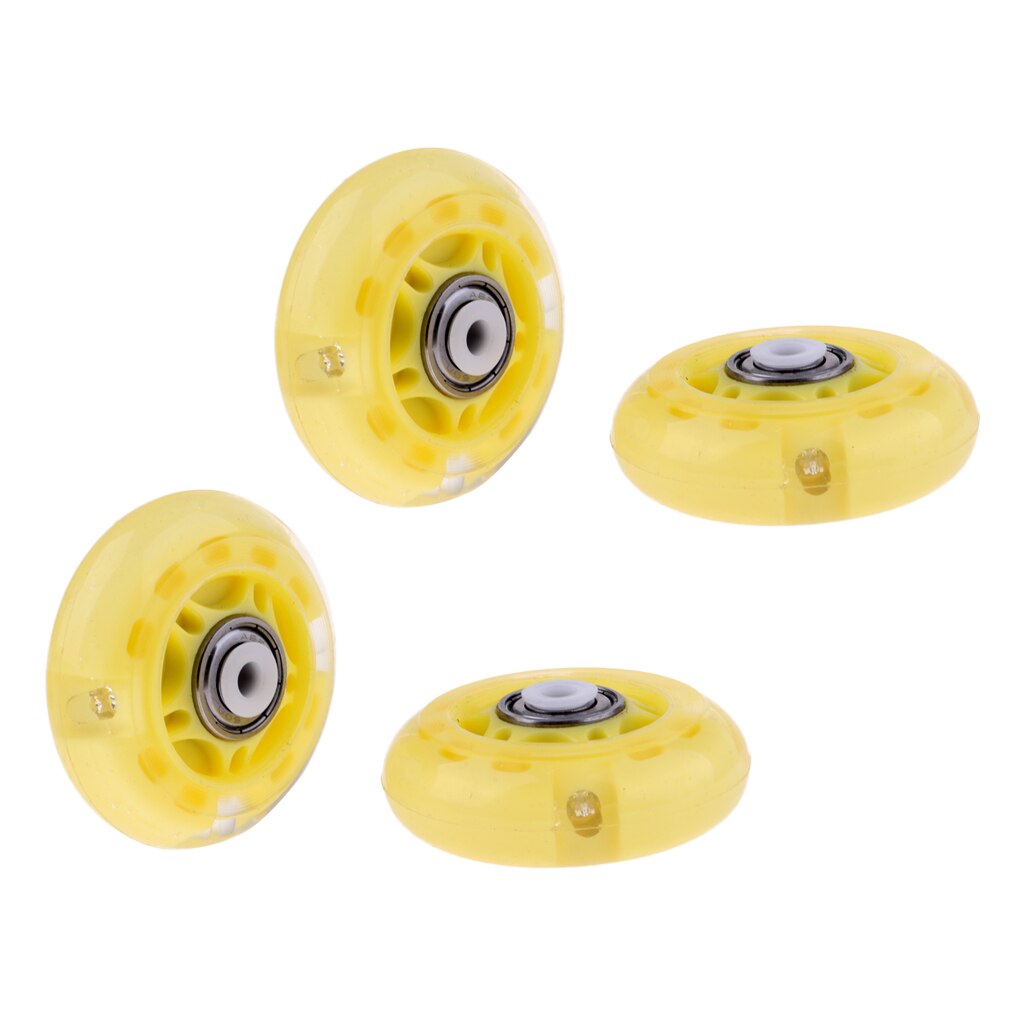4-Pack 64Mm Inline Skate Wielen Inline Skates Vervanging Wheel Met Lagers Voor Mannen Vrouwen Outdoor Schaatsen Accessoires