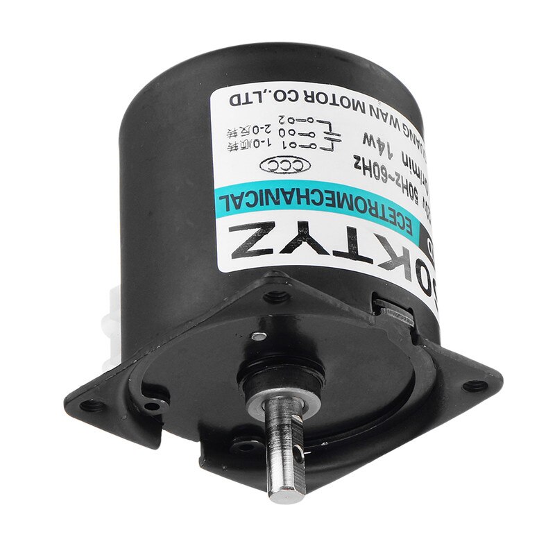 60Ktyz Ac Motor 220V 10Rpm Permanent Magnetic Electric Synchronous Motor 14W Permanent Magnet Motor