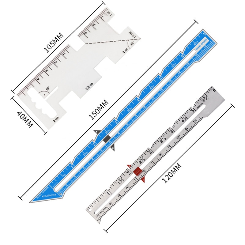 Sewing Gauge Sewing Seam Ruler Measuring Gauge Patchwork Quilting Tailor Sizer Helper Tools