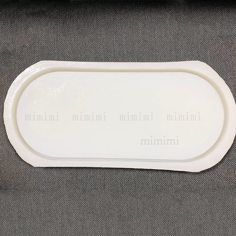 Silicone Oval Tray Mold for Concrete Coaster Jesmonite Mold Concrete Round Tray Mold Candle Tray