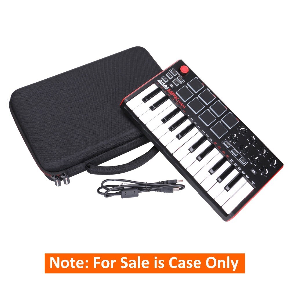 LTGEM Hard Carrying Case for Akai MPK Mini MK2/3 and MPK Mini Play/m vave smk 25 MIDI Keyboard Controller Storage Bag(Only Case)