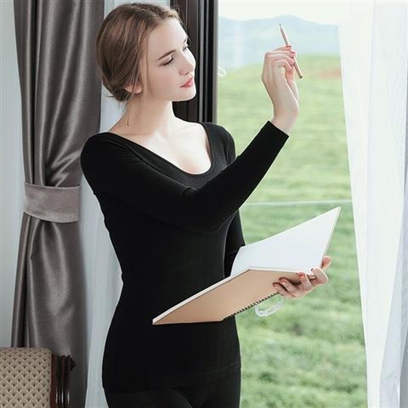 Winter Clothes Women Long Sleeve Plus Size &amp; One Size Thermal Long Johns Autumn Long Johns Solid Warm Women Thermal Underwear