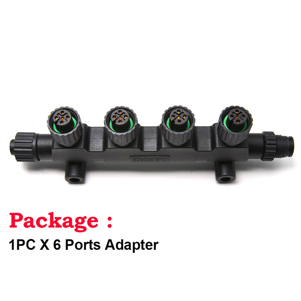 Adattatore cavo NMEA 2000 Rete dati seriali marino barca NMEA 2000 antipasto kit ABS T-tipo 5spillo Cavi adattatori connettore 0,5-4M: bianca