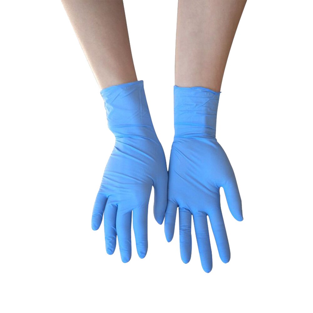 100 stk. nitril latex engangs husholdnings latex handsker engangs sikkerhedshandsker mad handsker til venstre og højre rekawiczki nitrylowe