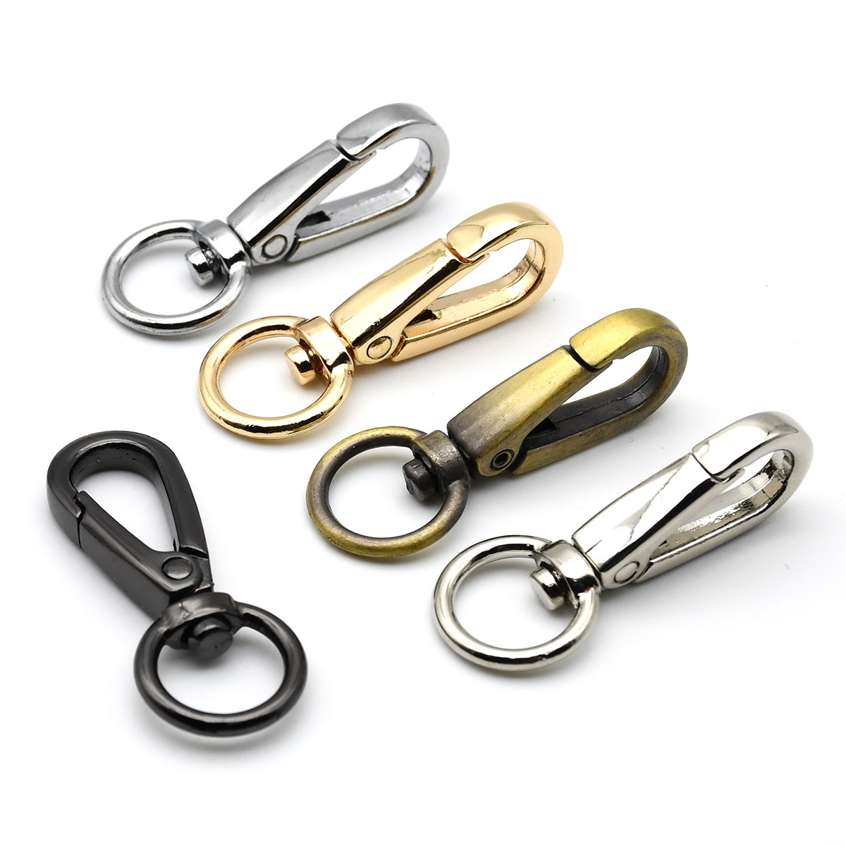 Draaibare Karabijn Karabijnhaak Metalen Karabijnhaak Trigger Clip Gesp Sleutelhanger O Ring Hondenriem Tas Onderdelen Handtas DIY Accessoires