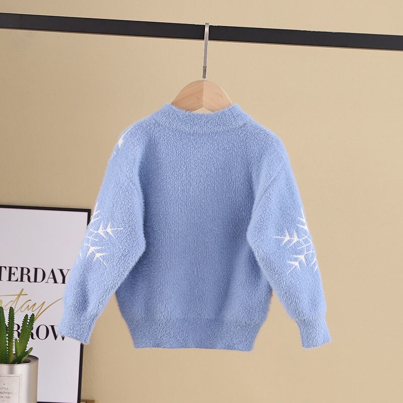 80cm-140cm børne sweater drenge strikket top baby koreansk version top rund hals varm - holder tegneserie
