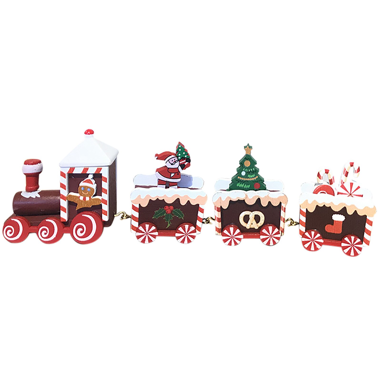 Christmas Four Festival Train Wooden Train Christmas Decoration Ornaments christmas decoration Best kids Christmas: D