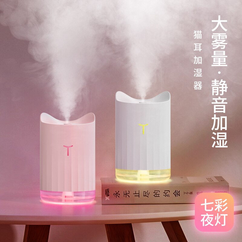Luchtbevochtiger Usb Huishouden Lucht Verstuiver Kleine Nacht Lamp Bureau Oppervlak Panel Auto Gemonteerd Creatieve Retro