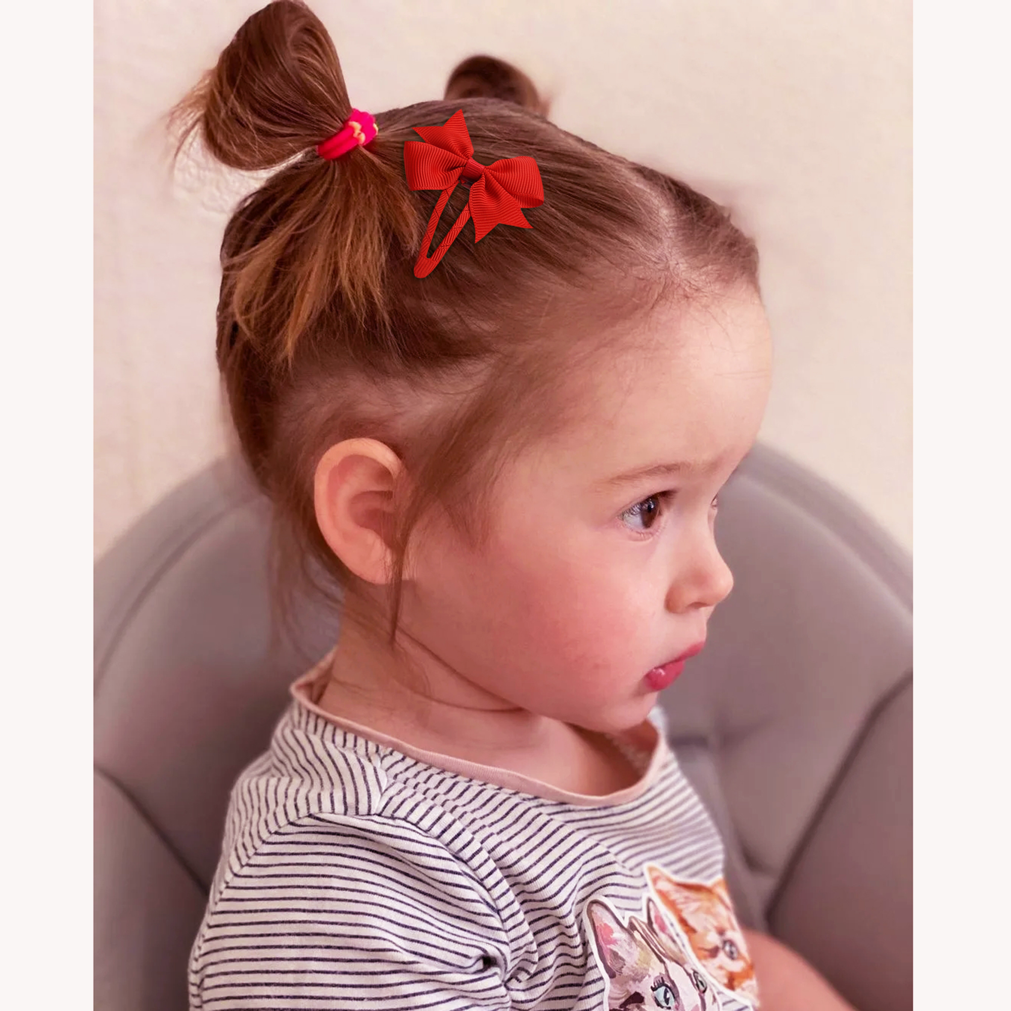 Fermagli per capelli a scatto da 20 pezzi con fiocchi boutique Nastro in grosgrain Archi per capelli da 2 pollici Mollette per capelli antiscivolo per neonati Neonata