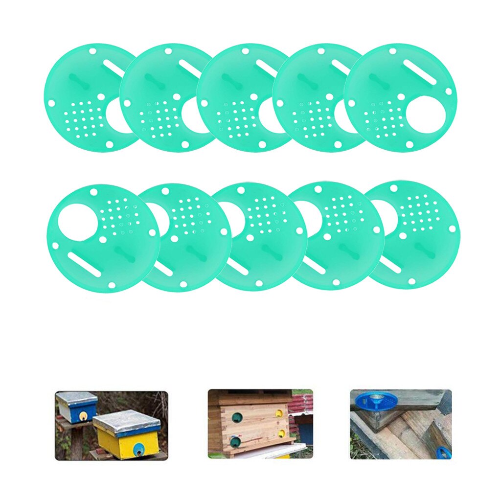 20pcs Supplies Equipment Entry Beehive Bee Box Door Entrance Gate Anti-escape Beekeeper Tool Plastic Hive Bees Tools Accessories: Green