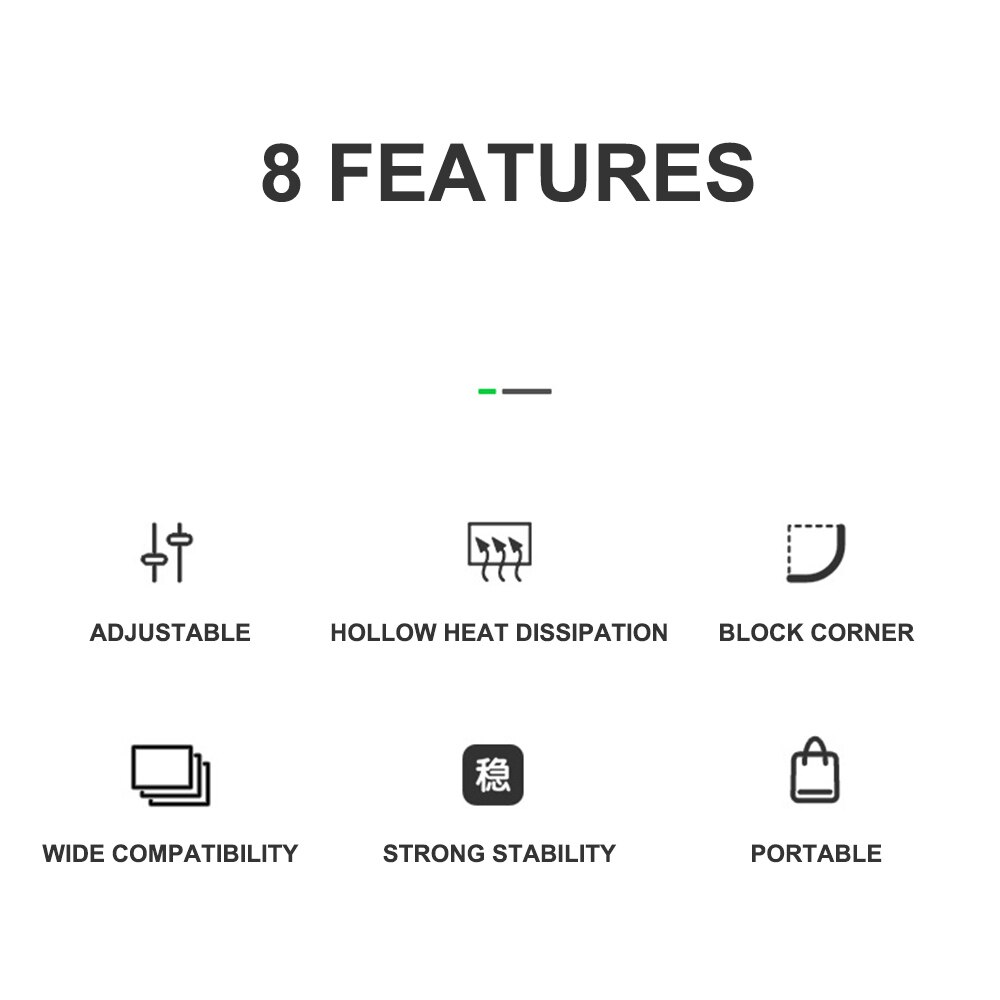 Portable Laptop Stand For Macbook Pro Aluminum Alloy 6-Level Adjustable Notebook Stand Office desk Laptop Accessories Lapdesk