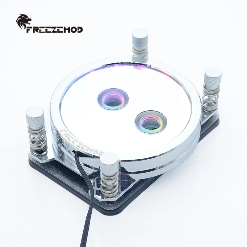 FREEZEMOD CPU Water Block For AMD/AM4 / Intel 115X 1366 CPU Cooler Radiator Heatsink 5V 3 Pin RGB AURA SYNC