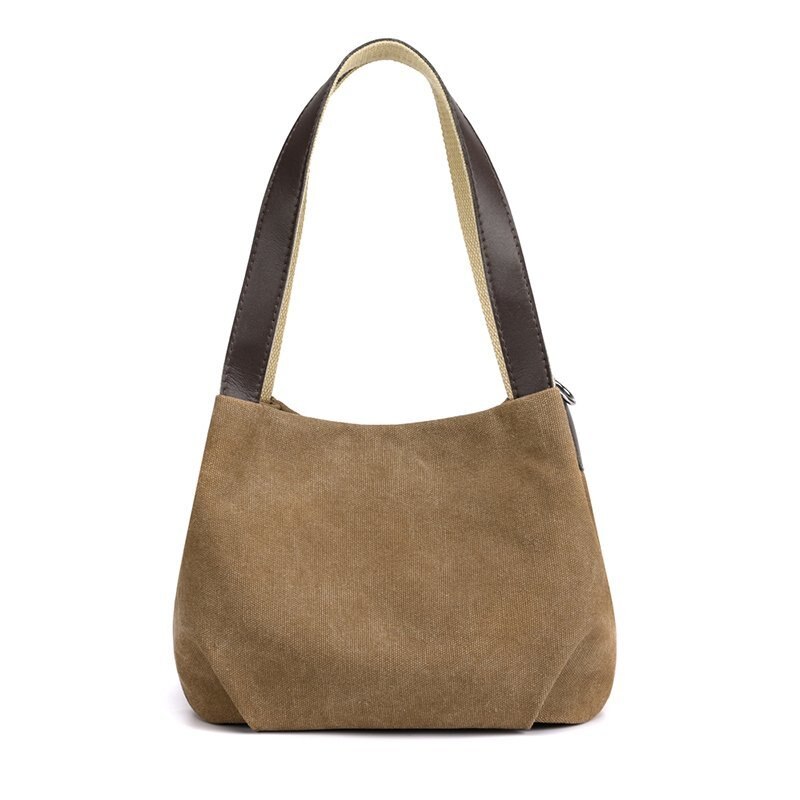 Zachte Canvas Luxe Handtassen Vrouwen Tassen Handtassen Schouder Messenger Bag Dames Handtas Schoudertas Purse: Coffee