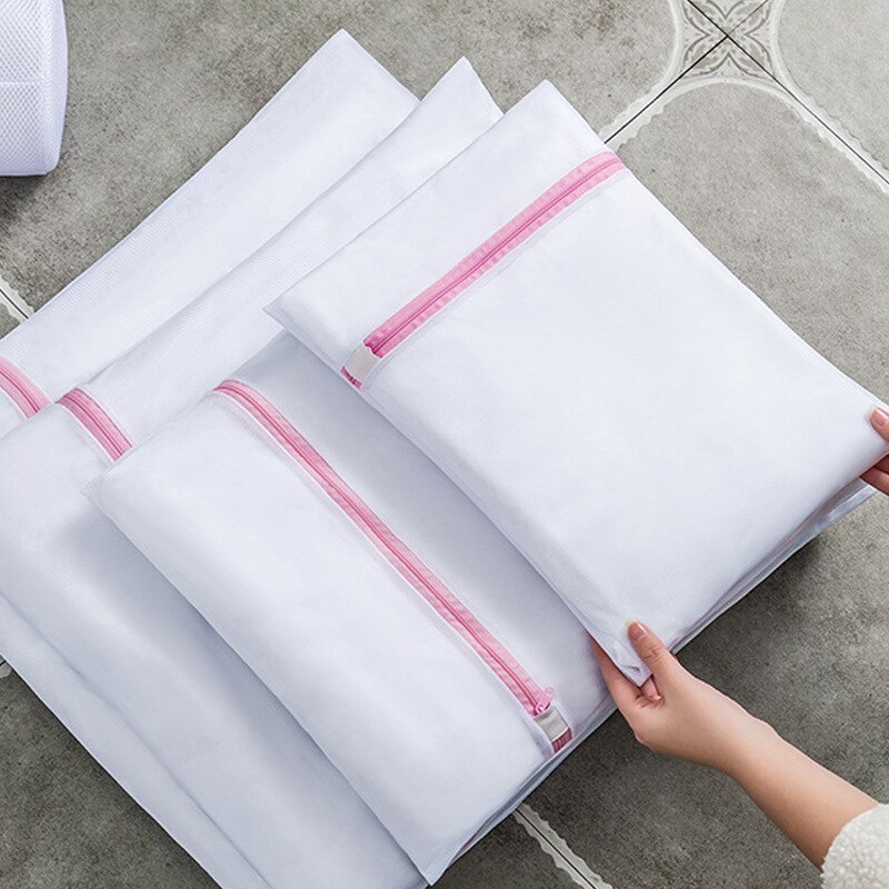 5 größe Gittergewebe Wäsche Tasche einstellen Polyester Hause Organizer Grob Netto Wäsche Korb Wäsche Taschen für Waschmaschinen Gittergewebe Bh tasche