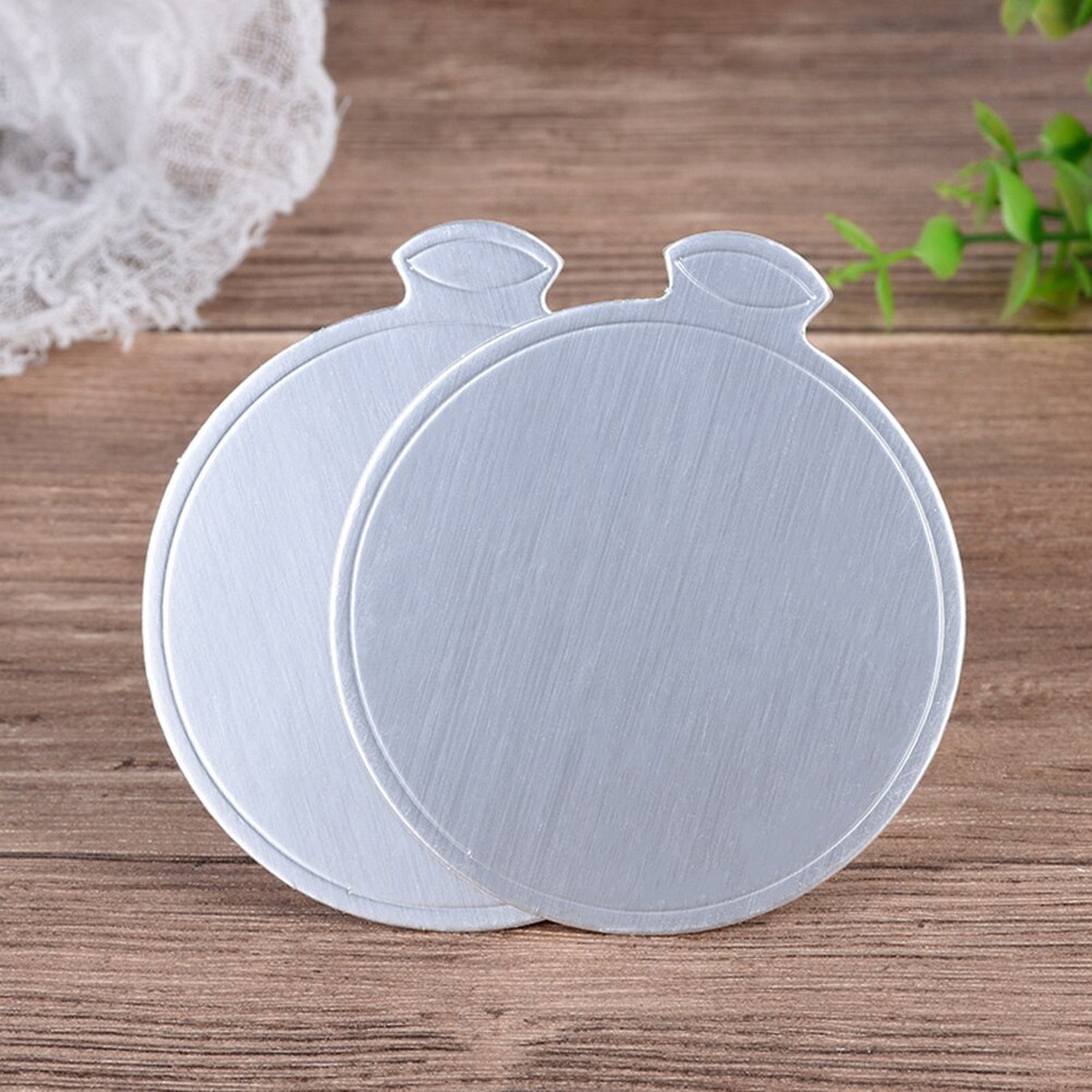 100pcs Cake Board Round Base Mousse Mat Disposable Cupcake Tray Silver Paper Cake Tray Holder For Restaurant Dessert Shop Baking