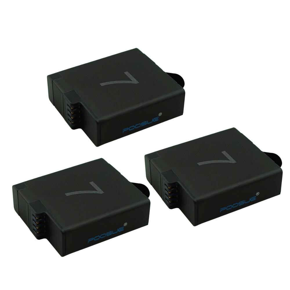 Cargador de cámara USB de 3 puertos HERO 8 accesorios para gopro 5 batería go pro hero 5 batería para gopro hero 6 hero 7 black edition: 3 batteries